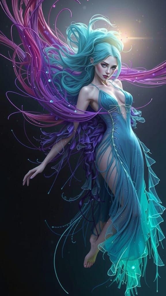 Ethereal Water Nymph in Whispers of the Deep
