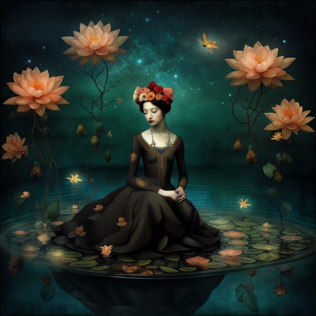 The lady with the water lilies