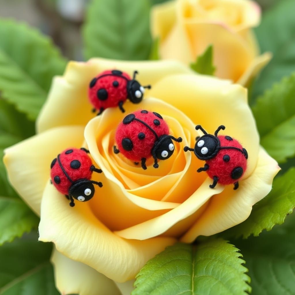 cute ladybugs made of pom poms