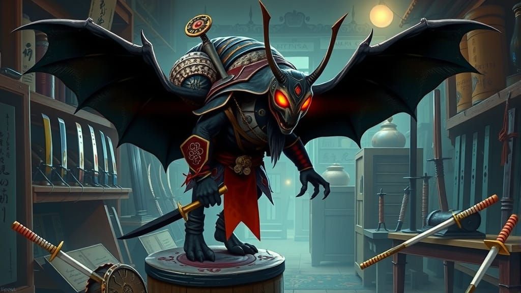 Samurai Snail Warrior in Graphic Novel Style