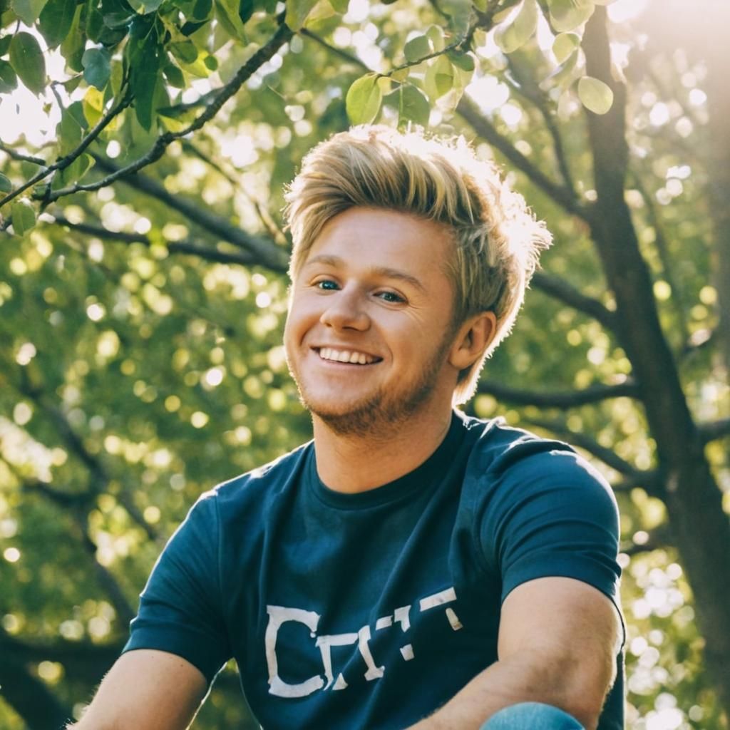 Person Relaxing in Tree at Golden Hour