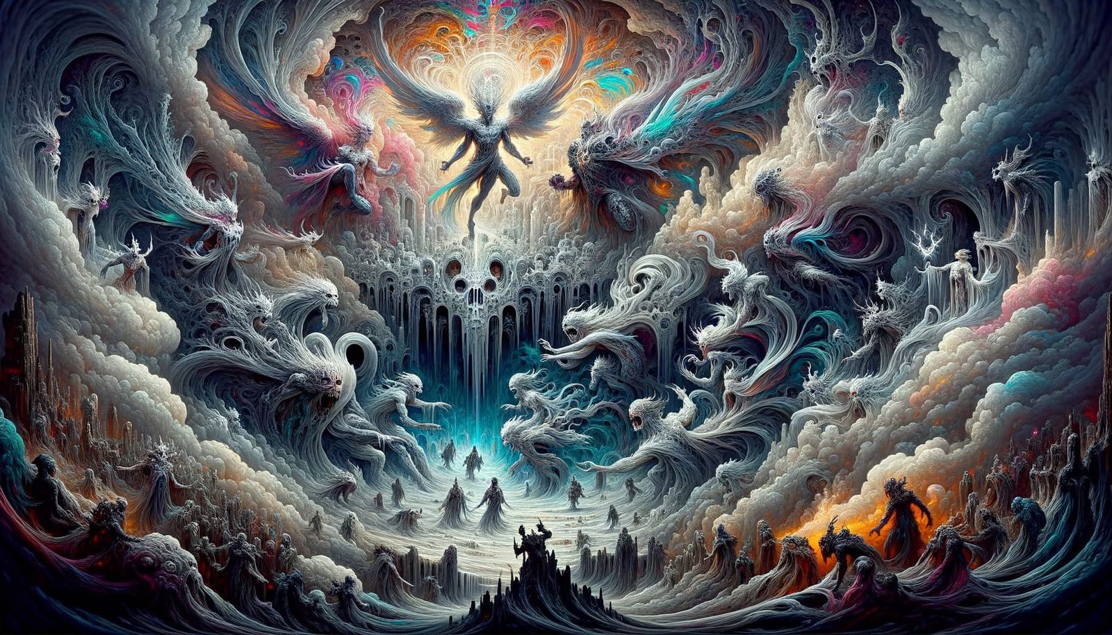 Divine Beings Clash in a Dark Fantasy Realm of Ice