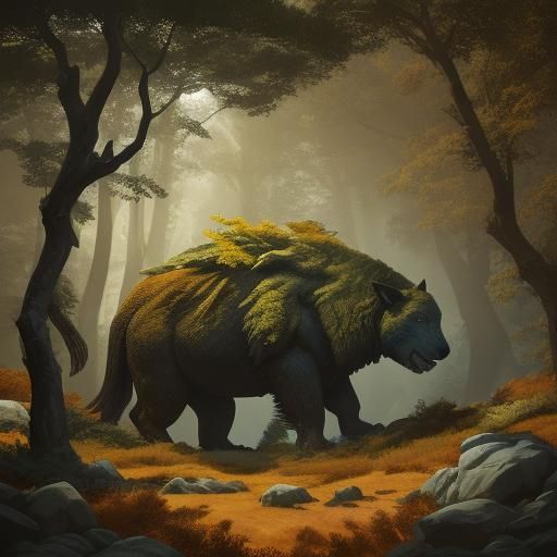 Mighty Little People in Ancient Forest: Low-Poly Art