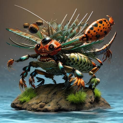 Cursed Creature: Hybrid of Fish, Crab, Bird