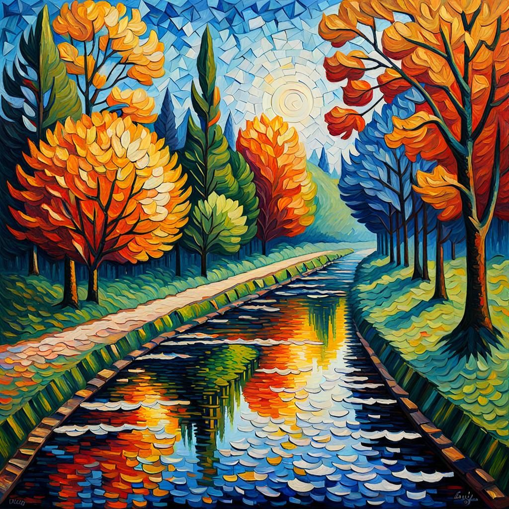 Expressionist Oil Painting with Impasto Texture