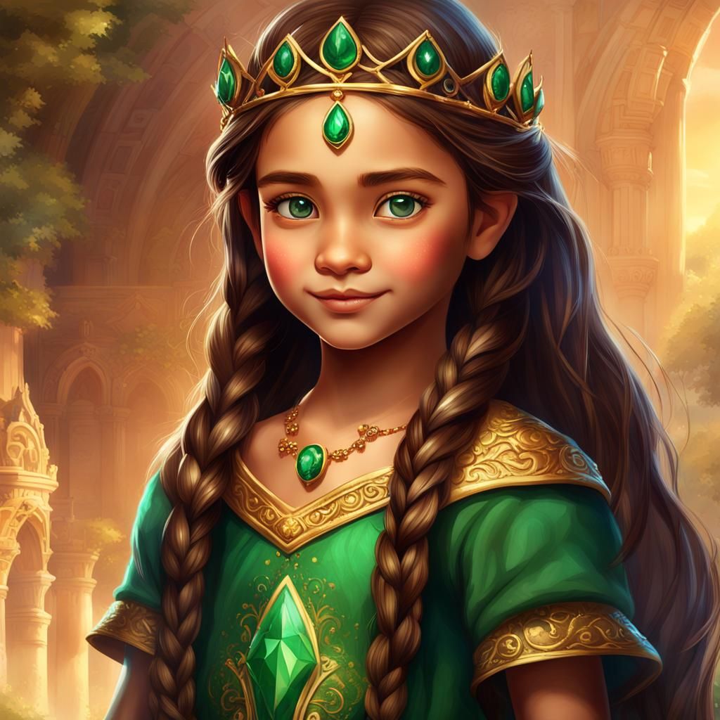 Portrait of a Young Princess in Fantasy Art Style