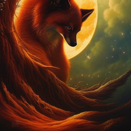 Fox and the Full Moon