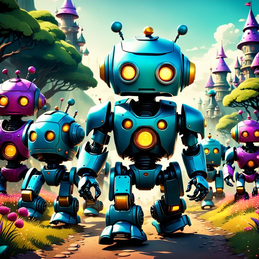 Colorful Robot Army Marches into Wonderland