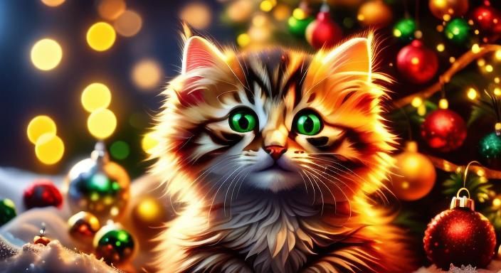 Christmas Whiskers in Warm Golden Light