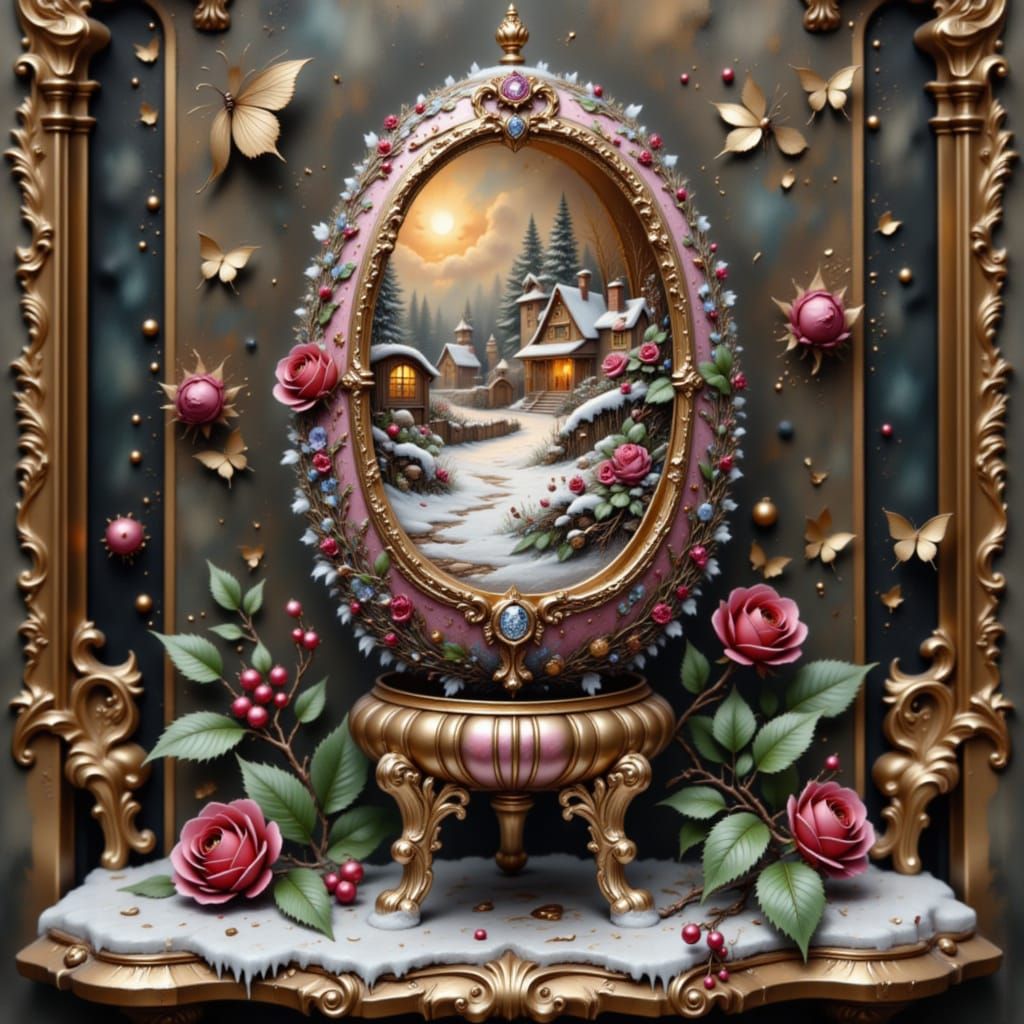 Elegant Holiday Faberge Egg