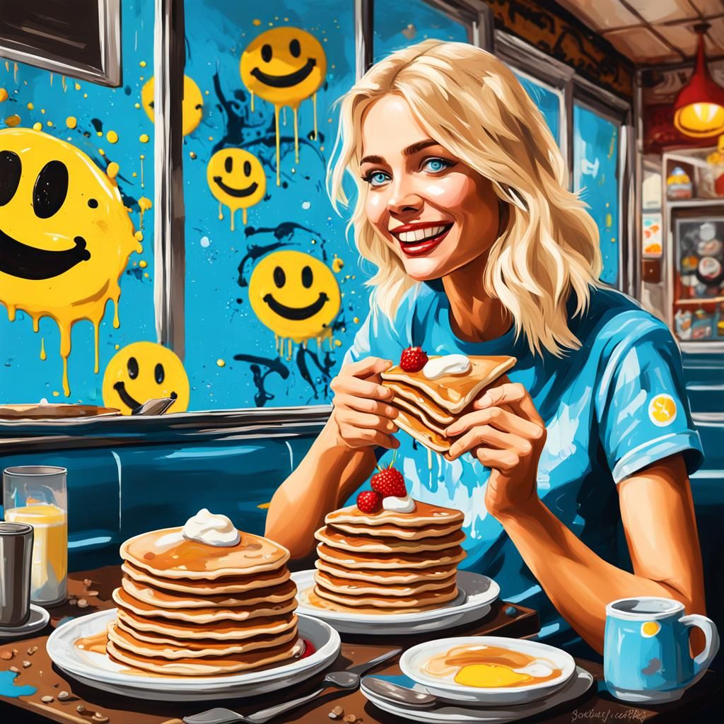 Beautiful pancake woman.