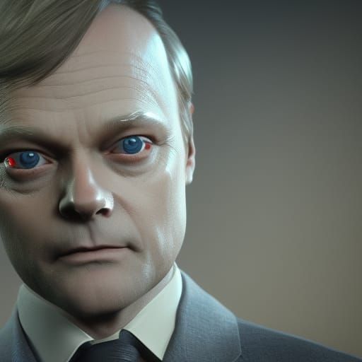 Niles Crane in 3D Game Cinematic Style