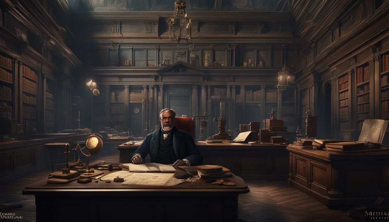 19th-Century Forensic Notary: Detailed Matte Painting