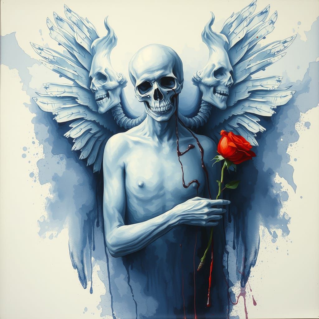 Ethereal Reaper in a Dreamlike Landscape