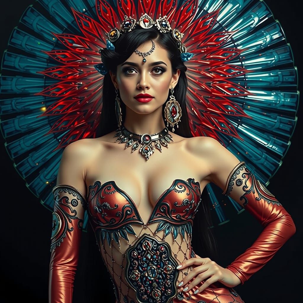 Glowing Figure Dances in Cyberpunk Neon Aesthetic