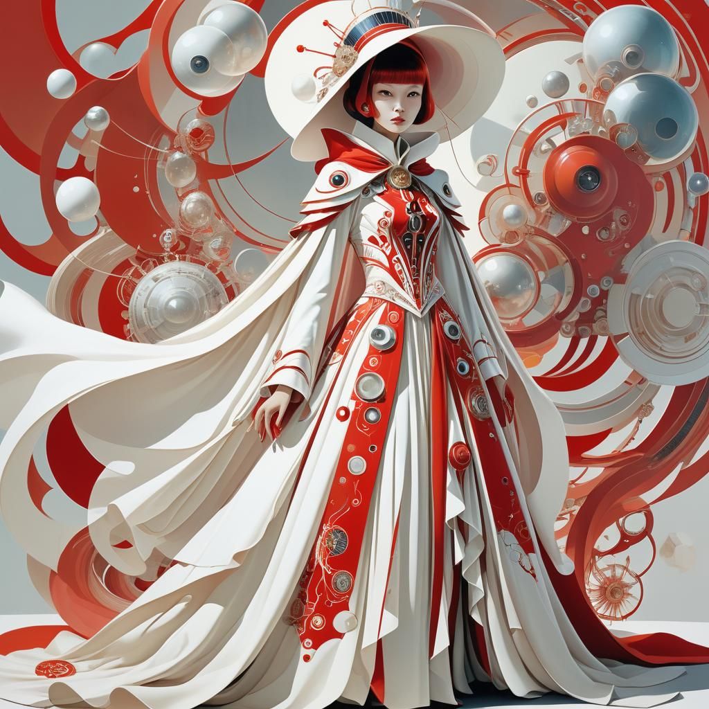 Solar Elf Princess in 60s Futuristic Style