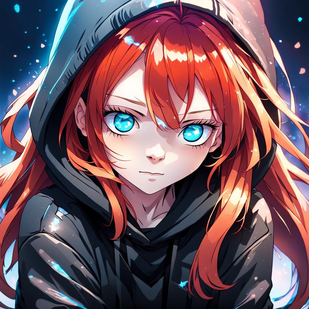 Anime Girl Portrait in Studio Trigger Style