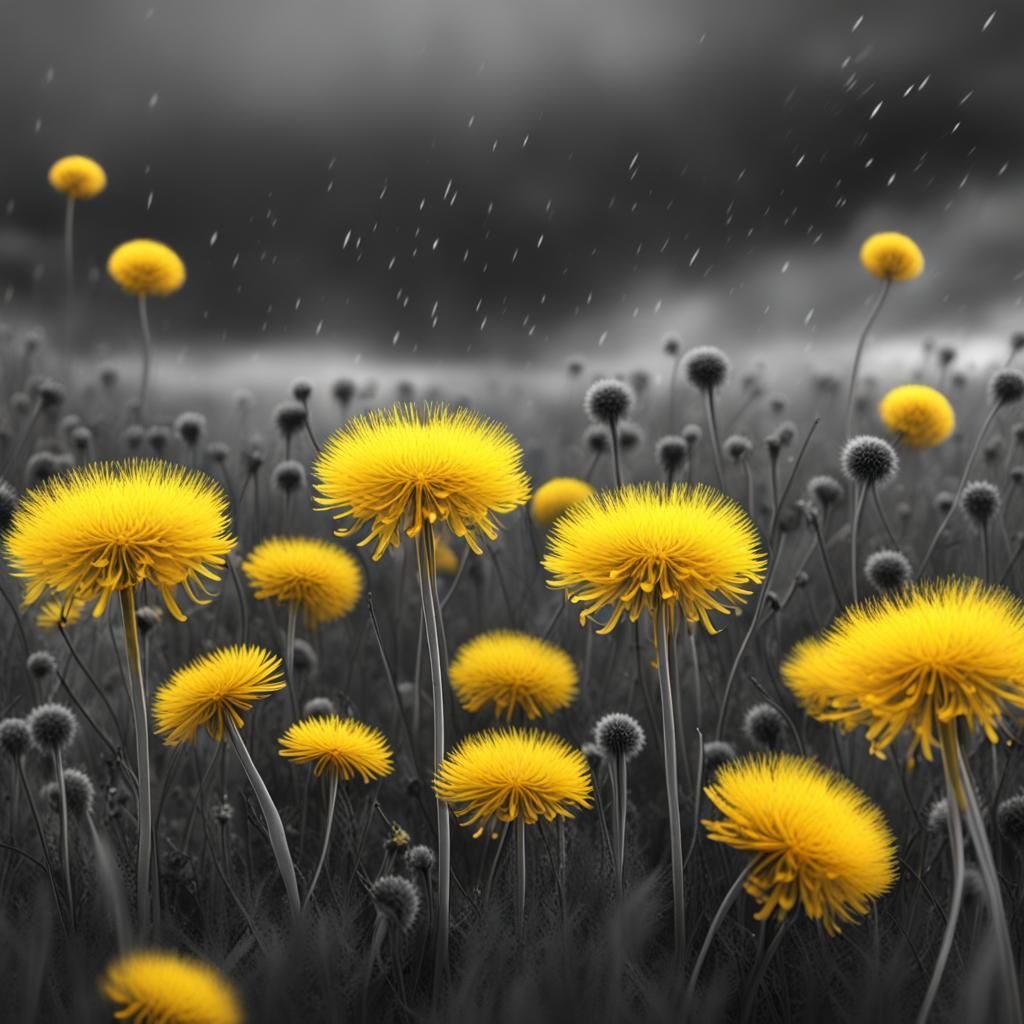 Yellow dandelions