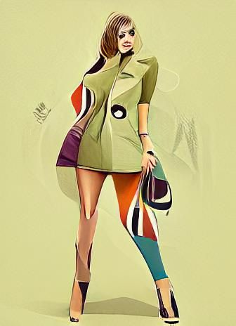 Retro Fashion Illustration in Concept Art Style