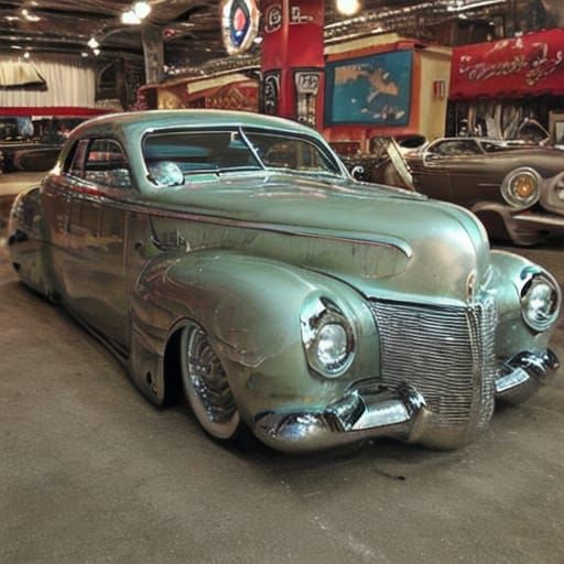 Sleek, Custom Car in a Photorealistic Studio Setting