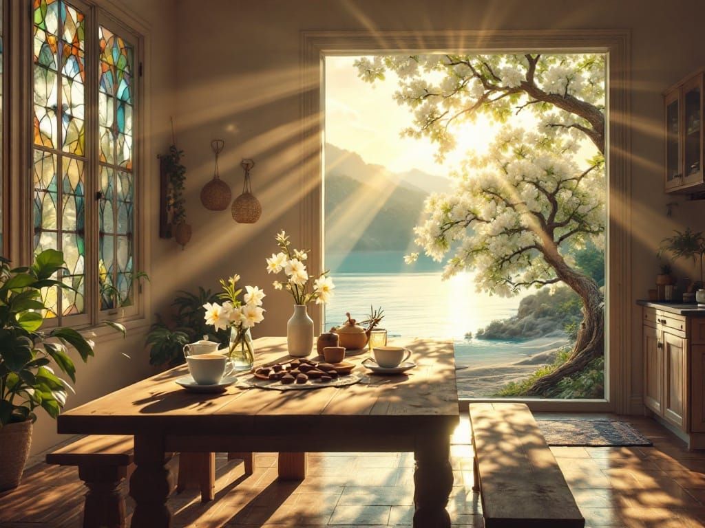 Heavenly Kitchen Sanctuary in Soft Focus