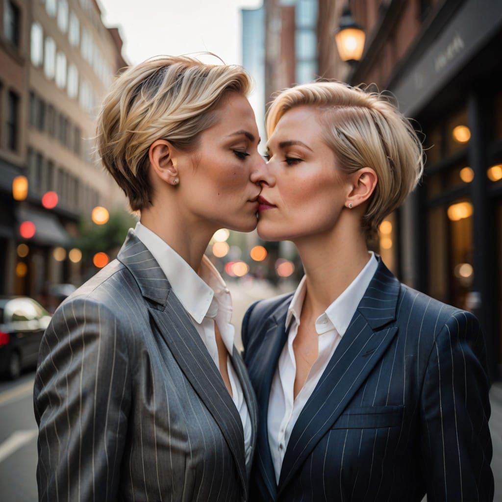 Romantic Moment of Young Professionals in Love