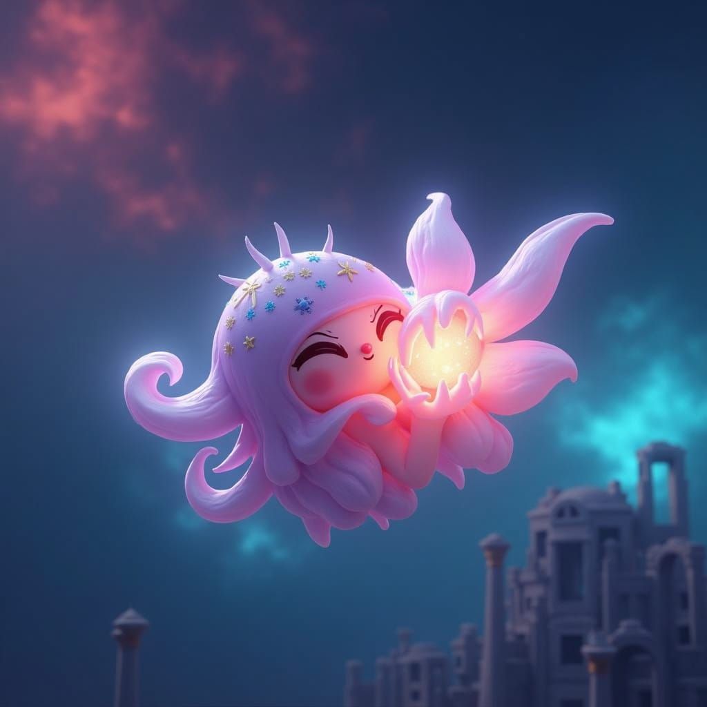 Mystical Sorceress on Ancient Ruins in Fantasy Illustration ...