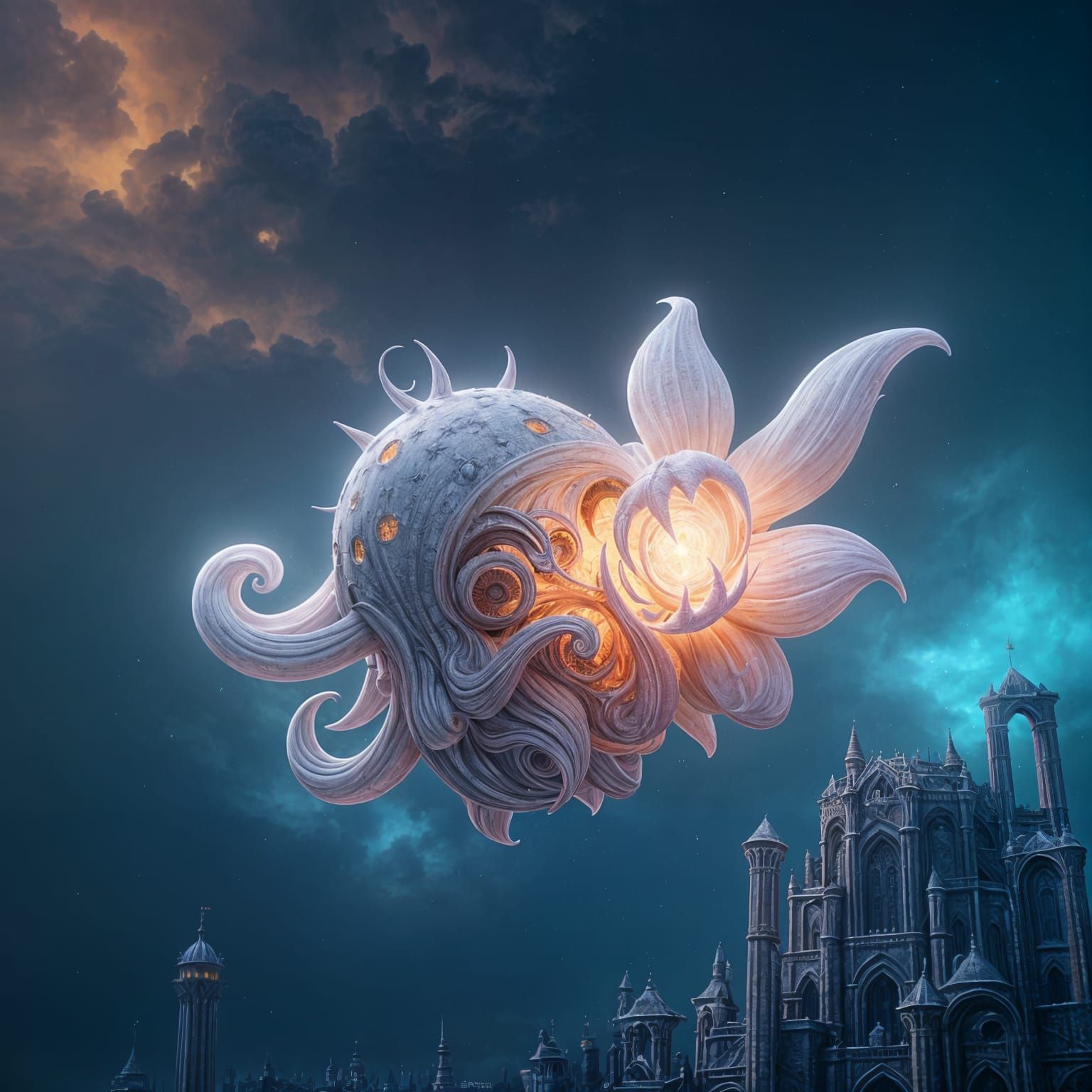 Fantastical Slime Creatures in Space: Digital Art