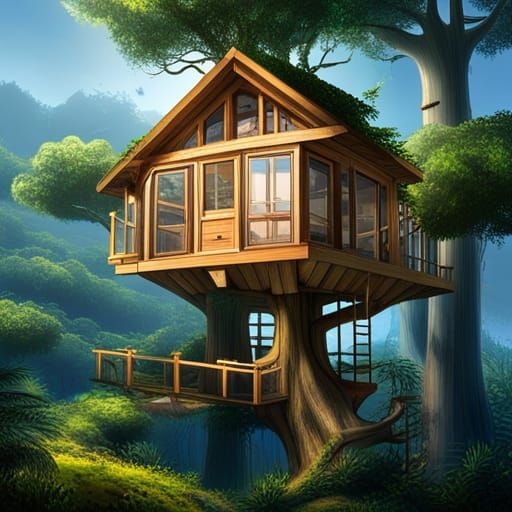 AI Image of a Cozy Tree House