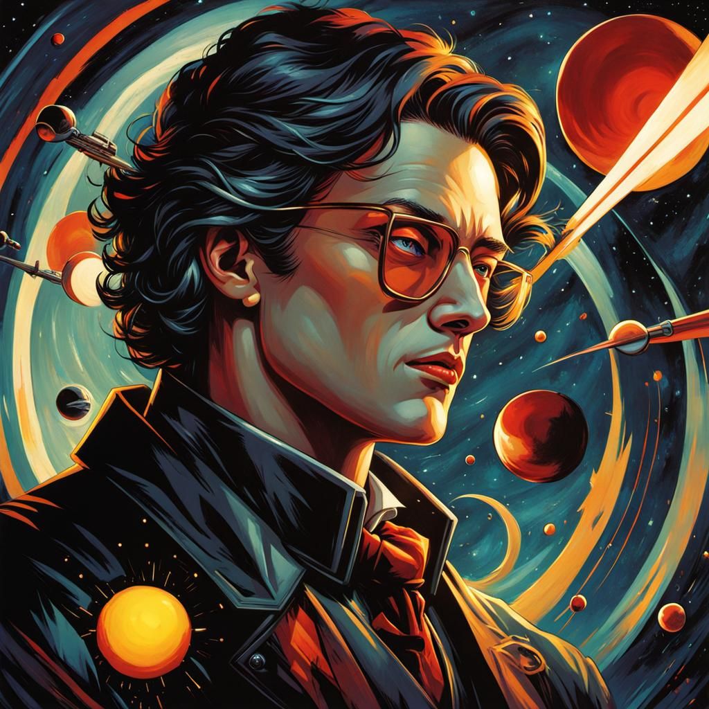 Abstract Geometric Composition in Comic Book Art Style