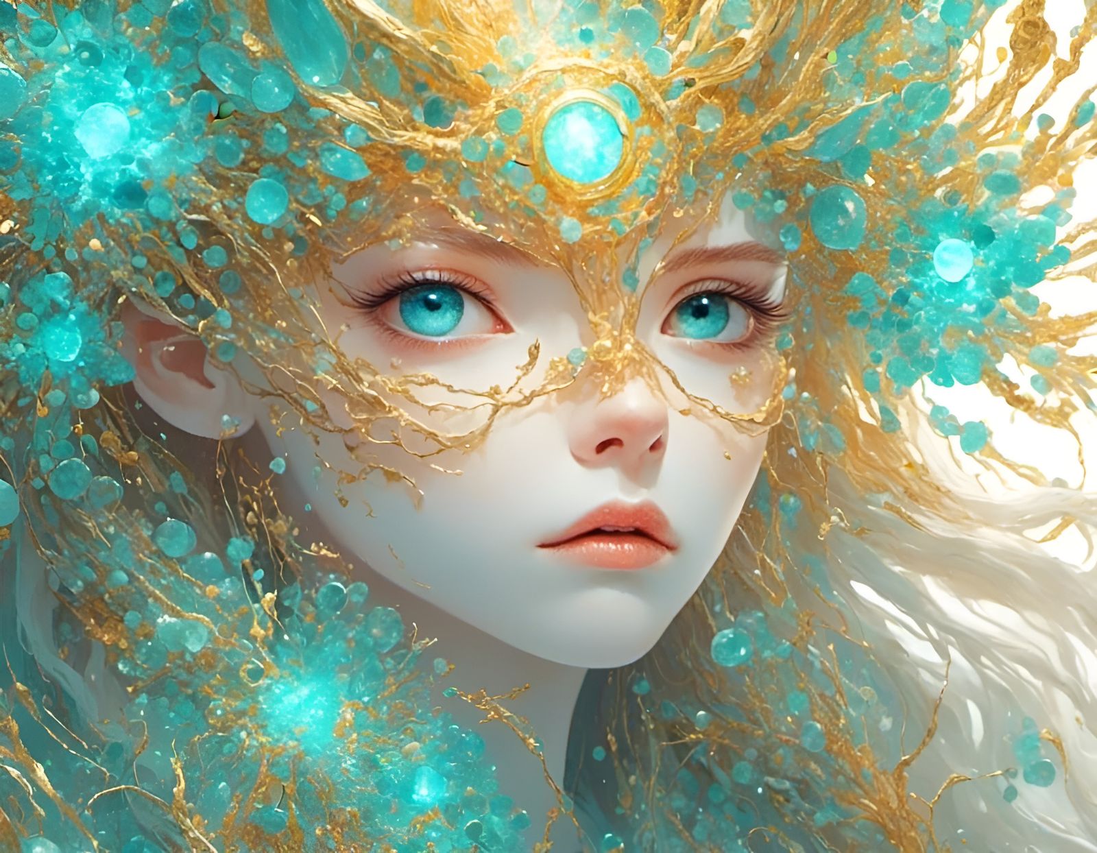 Abstract Eye Close-up in Dreamlike Style