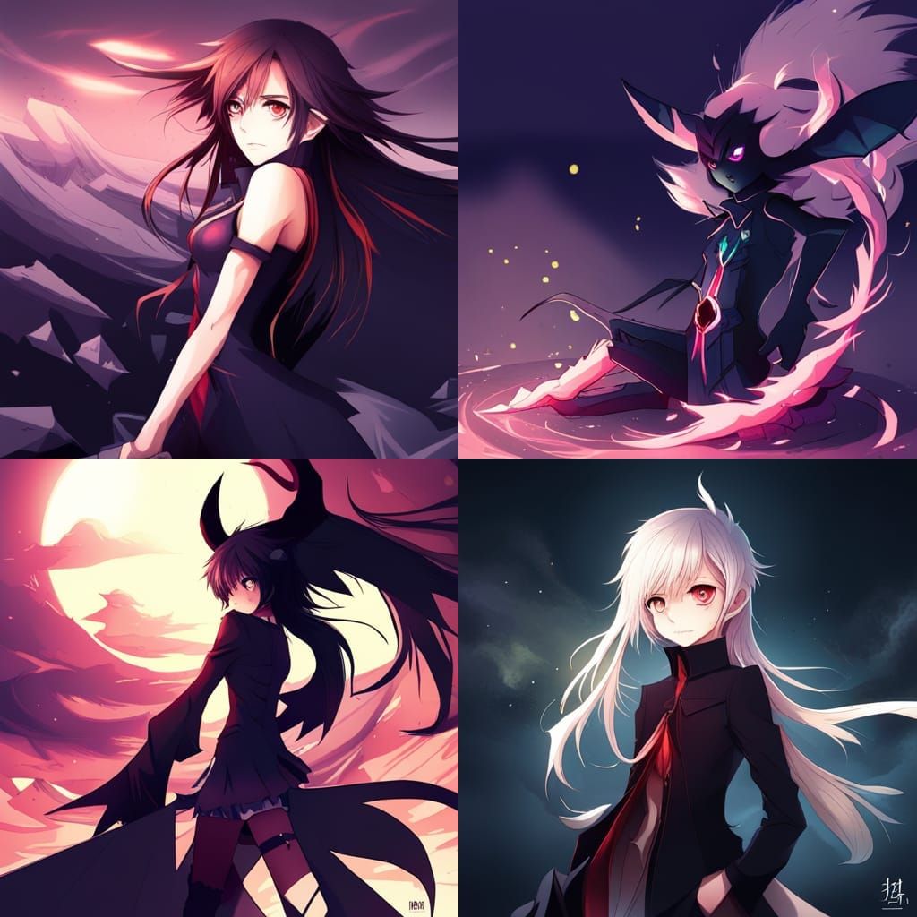 Anime Style Shadow Demon Artwork