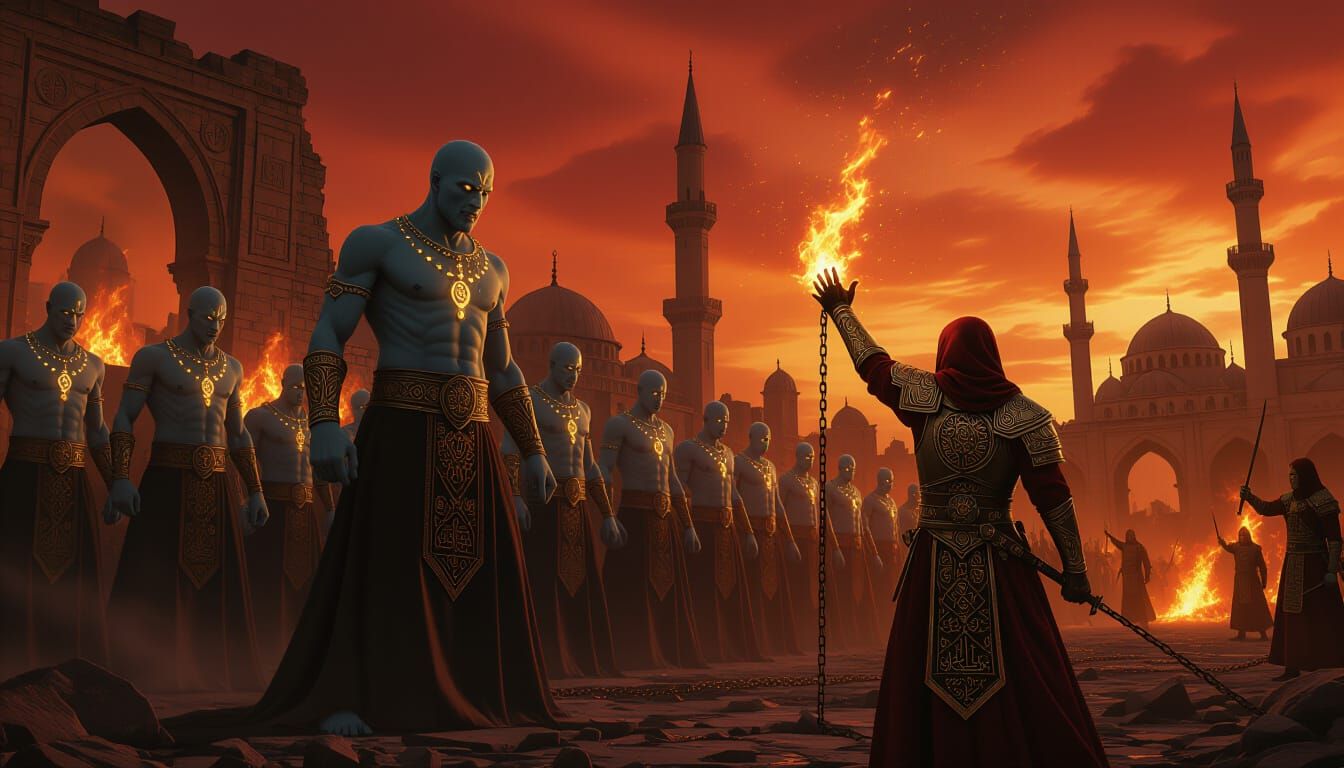 Colossal Jinn Army on Gothic Battlefield