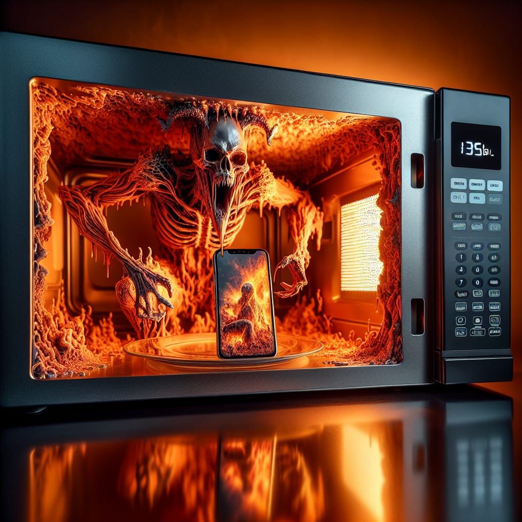 Phone Meltdown: Demonic Visions in Microwave Heat