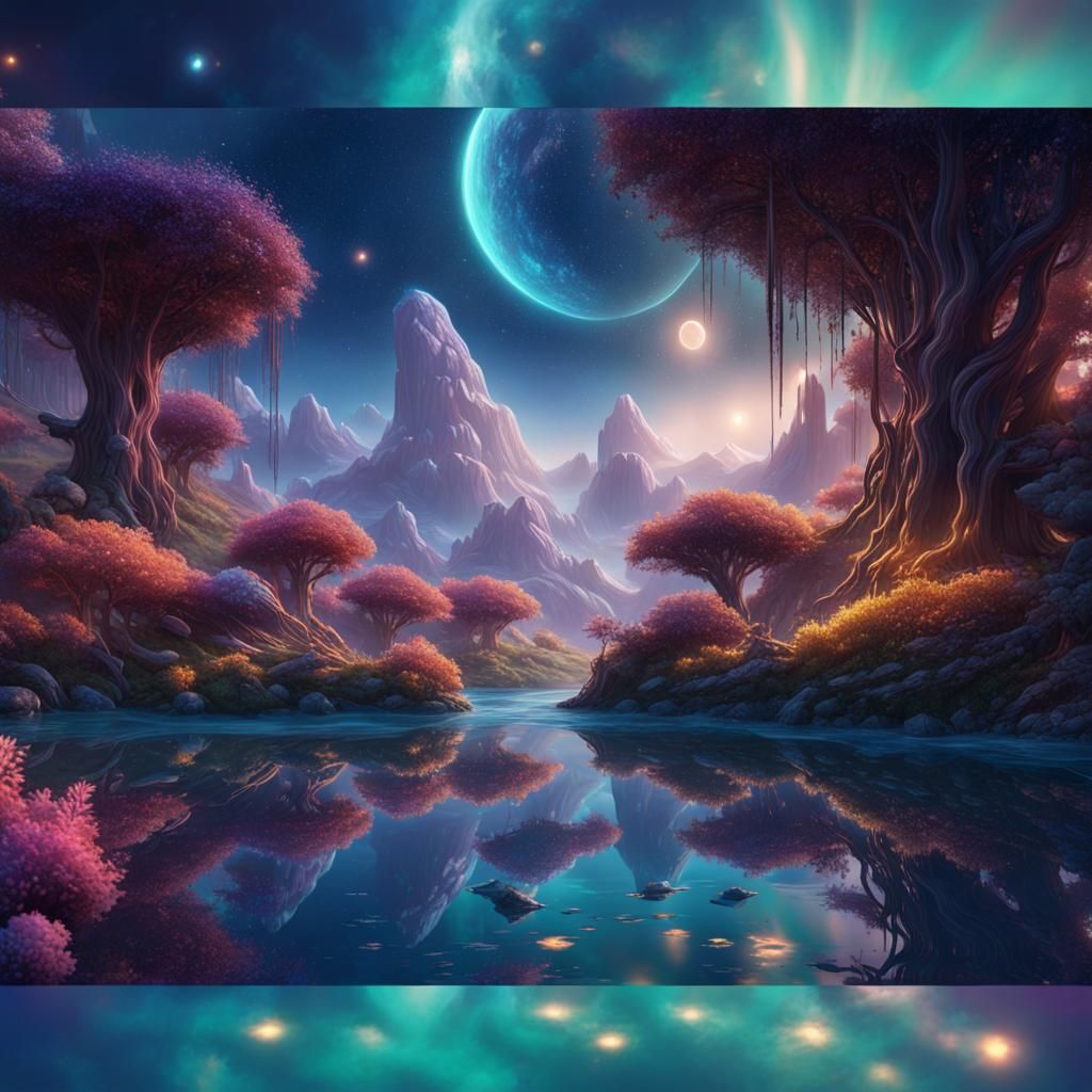 Fantastical Matte Painting: Beauty of Space and Water