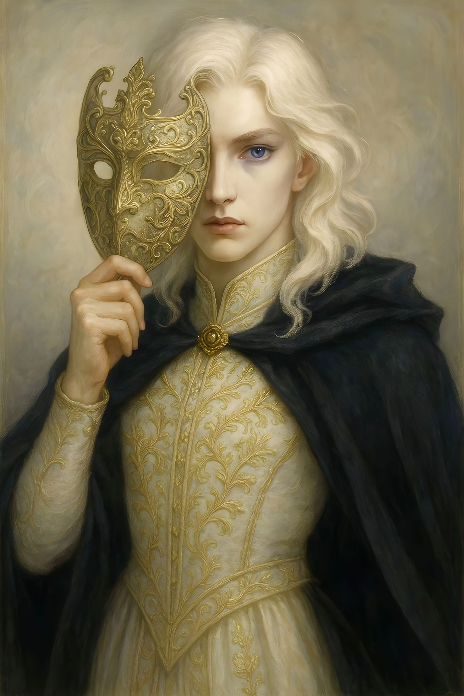 Ethereal Royal Enigma in Vibrant Violet and Gold