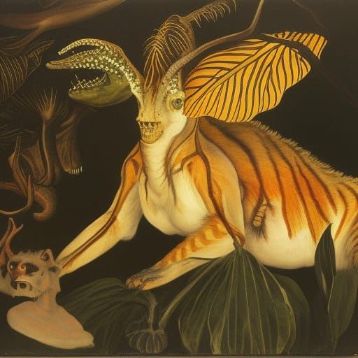 Emotionless Still Life in Classical Painting Style