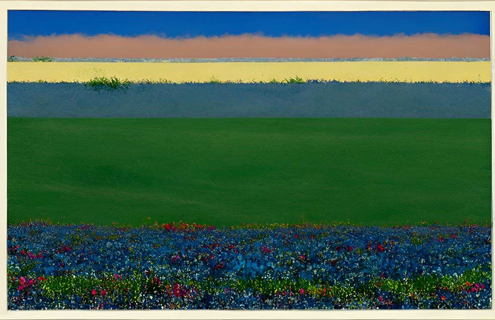 Kaleidoscopic Floral Fields in Pointillist Style