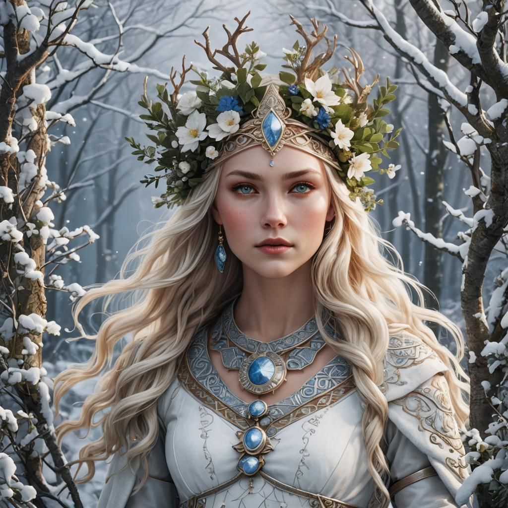 Nordic Goddess: Mythological Majesty
