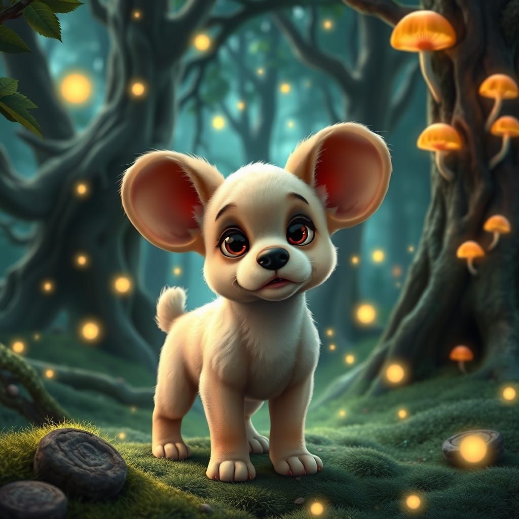 Whimsical Woodland Puppy
