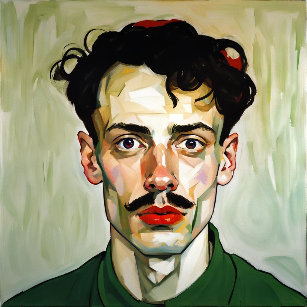 German Ballet Dancer Portrait in Expressionist Style