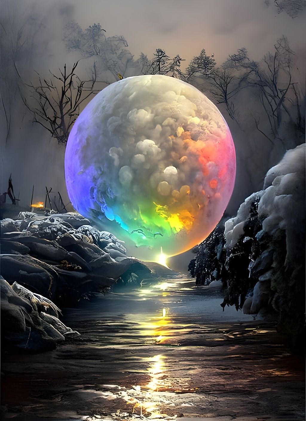 Astral Sphere VI : Rainbow Winter Moon