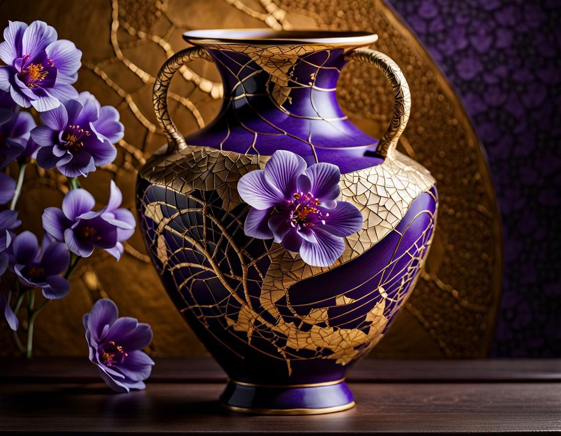 purple vase for purple flowers