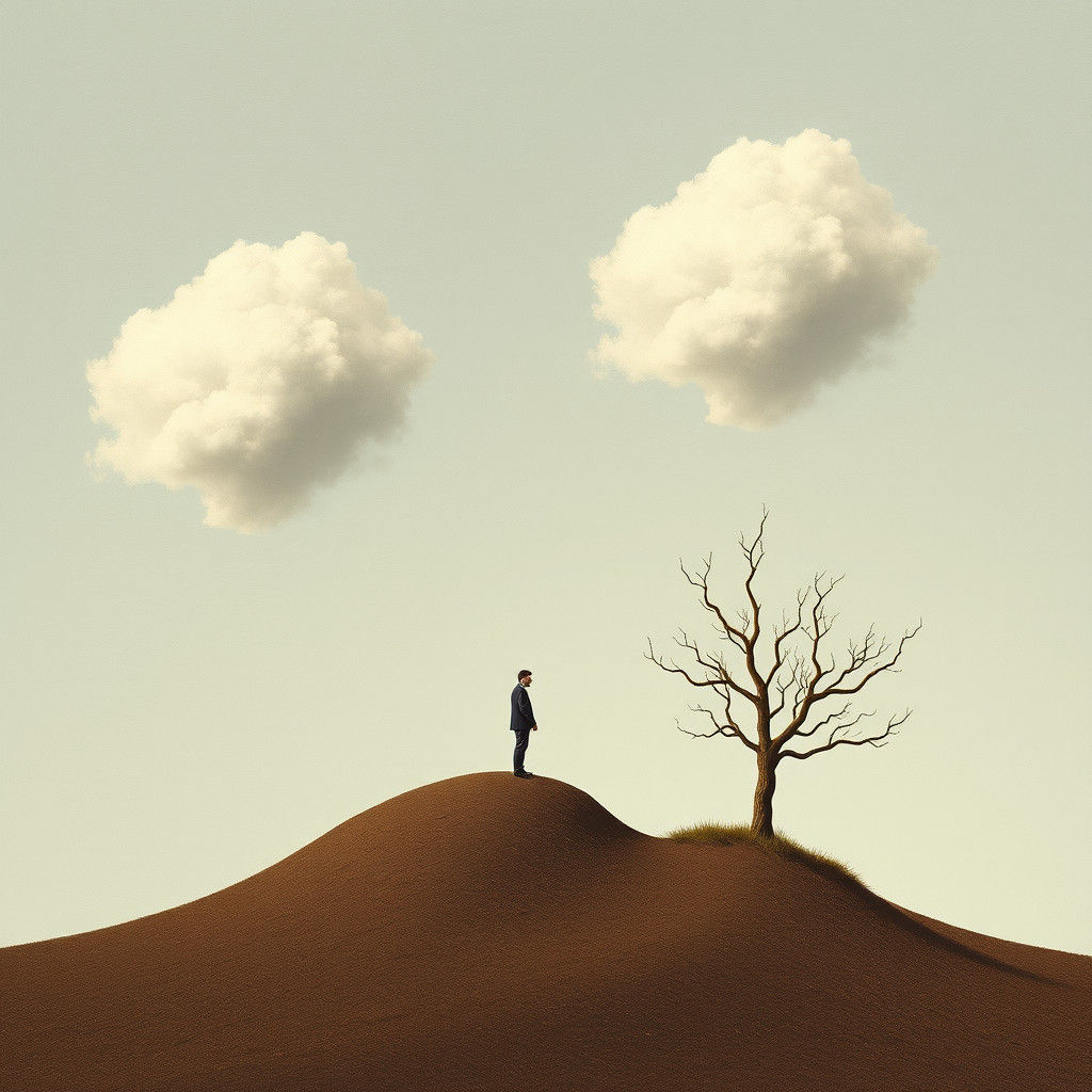 Minimalist Surrealism: Simple Dreamscape