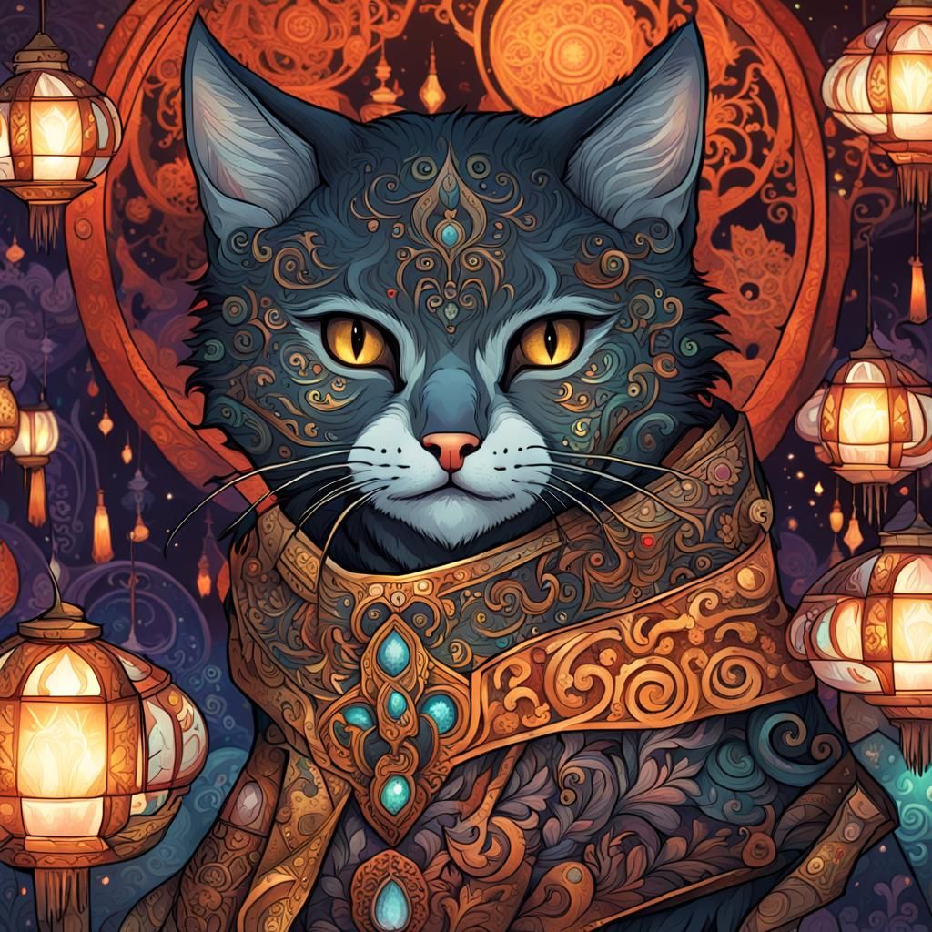 Mystical Cat Festival: Dark Fantasy Art