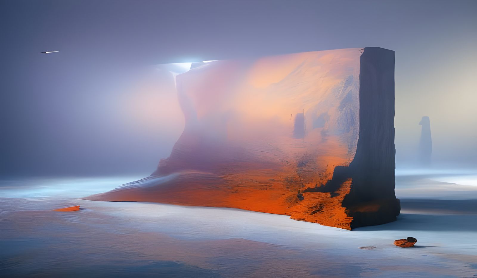 Abstract Folk Singers in Surreal Hyperreal Painting