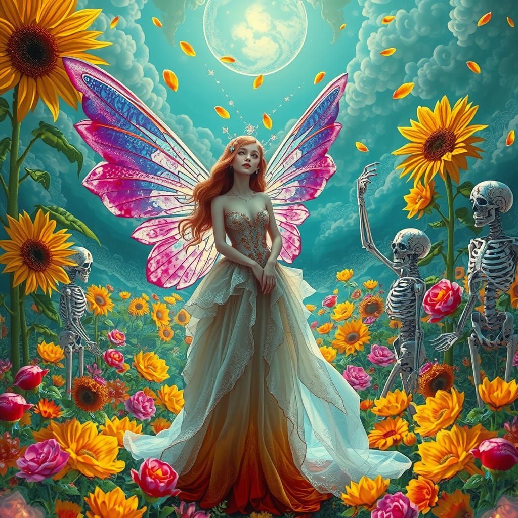 Dreamlike Candy Landscape with Fairy Princess in Surrealist ...