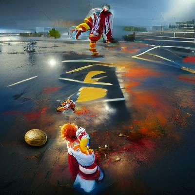 Hyperrealistic Ronald McDonald vs Baby Jesus Fight