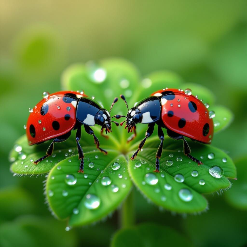 A captivating vertical macro photograph captures two vibrant...