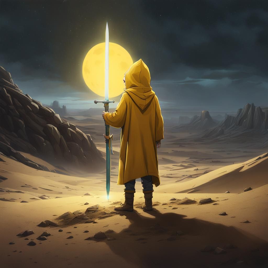 Boy Creates Light Dome in Dramatic Digital Painting